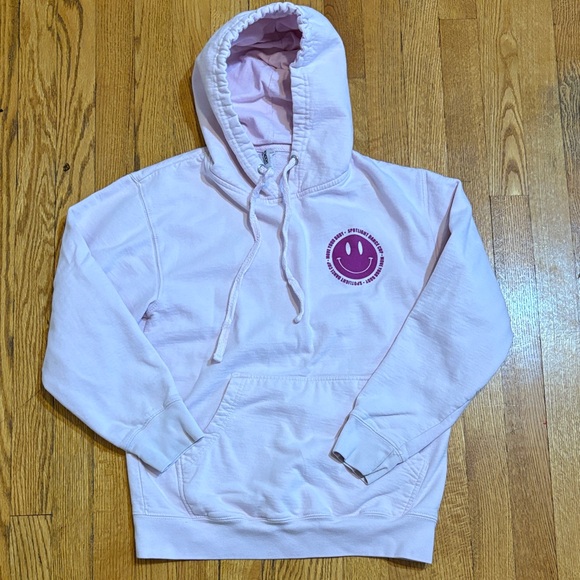 Independent Trading Company Tops - Pink Dance Hoodie with Smiley Face Logo🩵